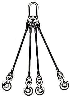 4 leg wire rope slings